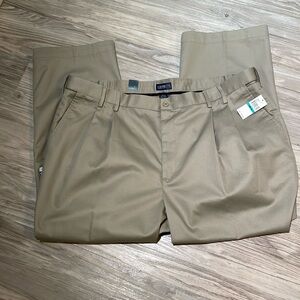 IZOD CLASSIC FIT KHAKI AMERICAN CHINO 46 x 29 PANTS BIG & TALL EXTENDER WAIST